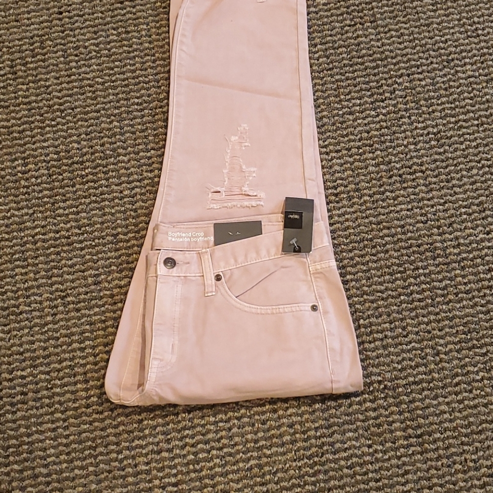 distressed pink jeans nwt